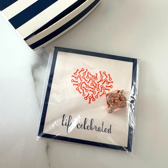 NWT Keep Collective “Snake” Pave Rose Gold Charm - Picture 1 of 3